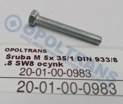 Болт m5x 35/1 din 933/8.8 sw8 оцинк.