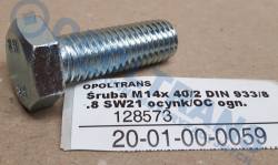 Болт m14x 40/2 din 933/8.8 sw21 ocynk/oc ogn.