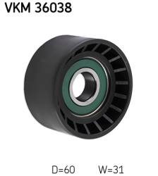 Ролик рем.rvi master,trafic -06r- fi60 skf