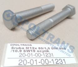Болт m12x 80/1,5 din 960/10.9 sw19 оцинк.