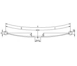 Рессора mercedes (mb) 1x70/740x755 /t/ компр.06-13r-