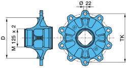 Ступица bpw  9t диаметр 377 i 430 диск.не к-кт.oe=