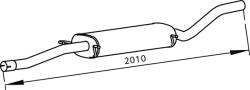 Глушитель mercedes (mb) vito 109-115cdi,viano средн.03r-