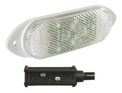 Фонарь габарит. белая 100x36 б.усил. led с szybk.vignal