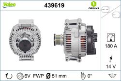 Alternator mercedes (mb) sprinter,vito,viano 03-16r 180a valeo