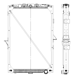 Радіатор води daf xf105 05r-12r- к-т nrf=