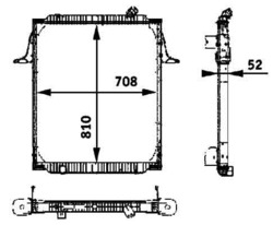 Радіатор води rvi pre.420 dci 00r-05r к-т behr